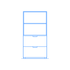 Furniture File Cabinets Ikea Galant Drawer Unit Tall Wide Silhouette Svg Vector, Free Vectors File